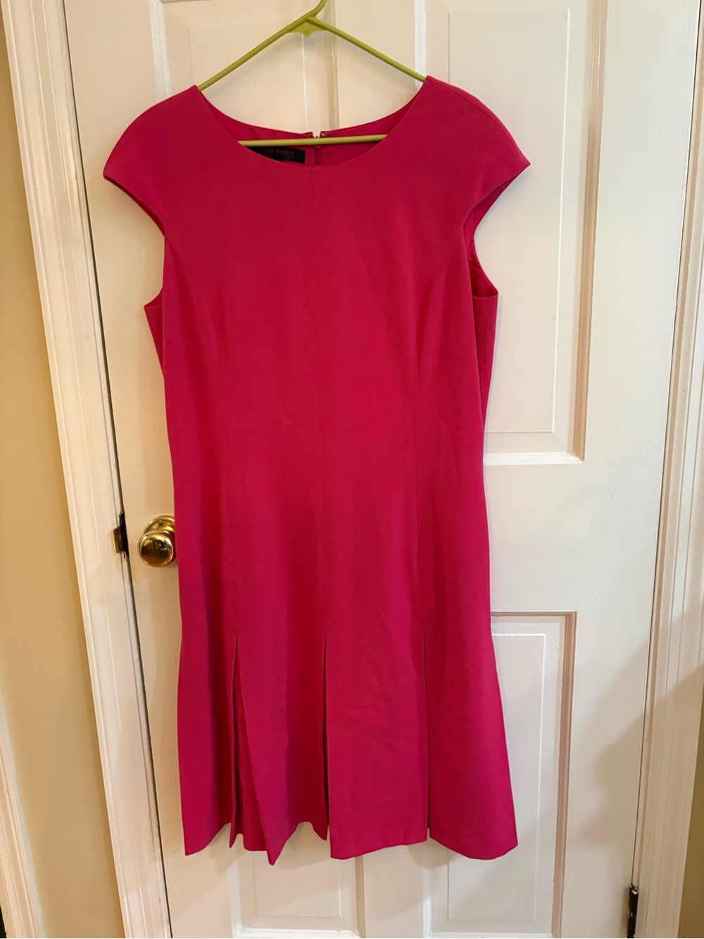 Anne Klein pink  Cap-Sleeve A-Line Midi Dress